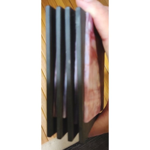 Hand Made Art Glass Coasters Set of 4 Alicia Kelemen Kuatro USA Pink Geometric - Picture 7 of 10